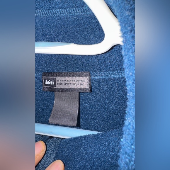 REI Zip Up fleece Size L Navy Blue - Picture 4 of 5